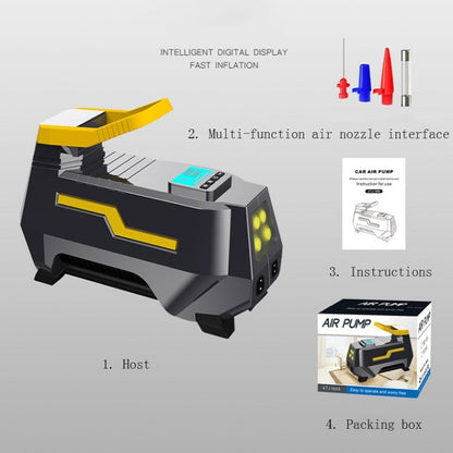 Pompe à air d'éclairage LED multifonctionnelle haute puissance pour véhicule avec affichage numérique, Spéc. : voiture 12 V, voiture 12 V numérique