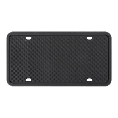 2 Sets Waterproof Rustproof Non-damaging Car Paint Silicone License Plate Frame, US Black, Black