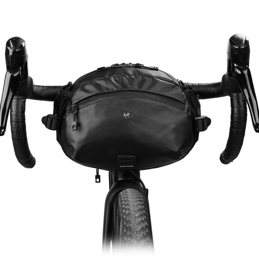 Rhinowalk X21922 Sacoche de guidon multifonction pour vélo de route, outils et équipement, noir, gris