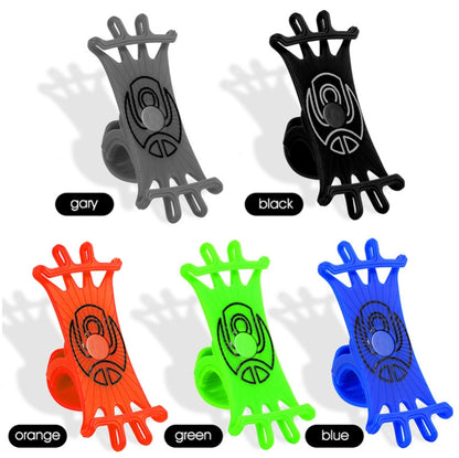 Multifunctional Silicone Bicycle Mobile Phone Holder Motorcycle Riding Navigation Fixed Bracket, Black, Green, Gray, Orange, Blue