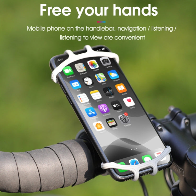 Multifunctional Silicone Bicycle Mobile Phone Holder Motorcycle Riding Navigation Fixed Bracket, Black, Green, Gray, Orange, Blue