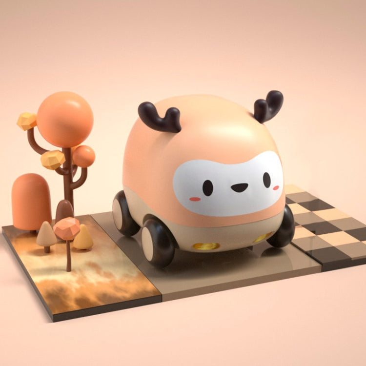 Cartoon Cute Pet Pull Back Car Children Mini Puzzle Inertia Car Toy, Bee, Dinosaur, Rhino, Deer, Puppy, Whale