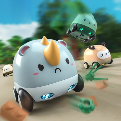 Cartoon Cute Pet Pull Back Car Children Mini Puzzle Inertia Car Toy, Bee, Dinosaur, Rhino, Deer, Puppy, Whale