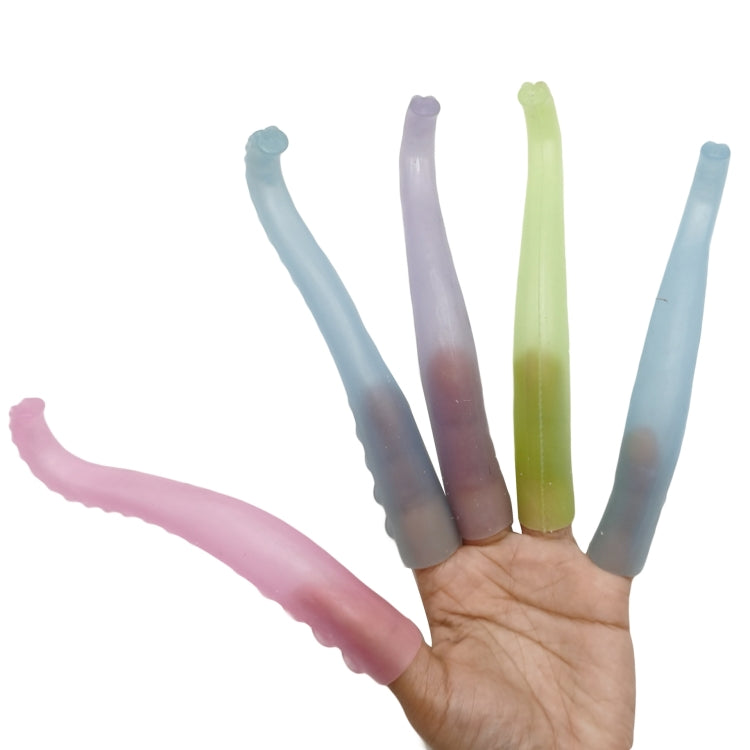 10 PIÈCES Doigts en plastique souple TPR Tentacules de poulpe Jouets Blague farce Doigt Marionnette, Livraison de couleur aléatoire, 10 PIÈCES Tentacules de poulpe