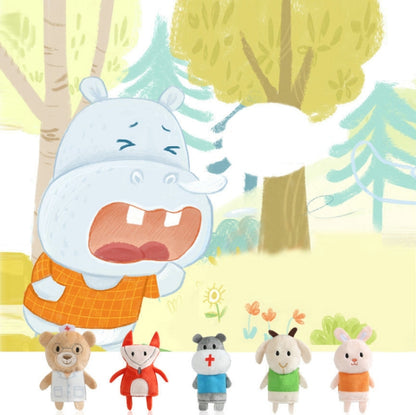 Animal Finger Dolls Plush Toys For Preschool Education, 7.5cm