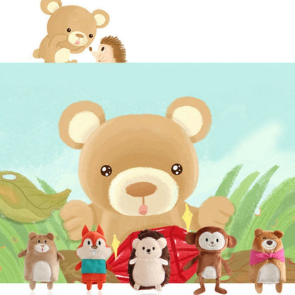 Animal Finger Dolls Plush Toys For Preschool Education, 7.5cm