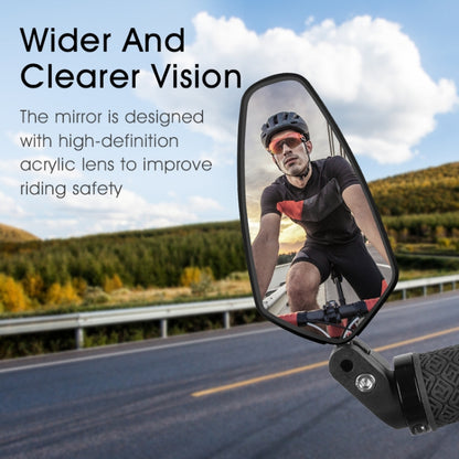 1 Pair WEST BIKING Bicycle Rearview Mirror Adjustable Mirror Mountain Bike Foldable Rearview Mirror