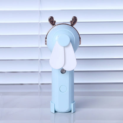 Handheld Hydrating Device Chargeable Fan Mini USB Charging Spray Humidification Small Fan, M9 White Rabbit, M9 Pink Rabbit, M9 Blue Rabbit, M10 White Kitten, M10 Pink Kitten, M10 Blue Kitten, M11 White Deer, M11 Pink Deer, M11 Blue Deer