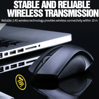 T-WOLF Q2 3-Buttons 1200 DPI 2.4GHz Wireless Mouse, Black, White, Pink