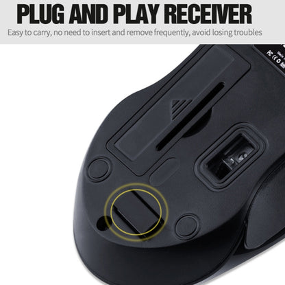 T-WOLF Q2 3-Buttons 1200 DPI 2.4GHz Wireless Mouse, Black, White, Pink