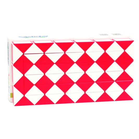 Règle magique à 72 segments de formes variées et spéciales, jouet éducatif pour enfants : bleu et blanc, rouge et blanc, vert et blanc, violet et blanc, orange et blanc.