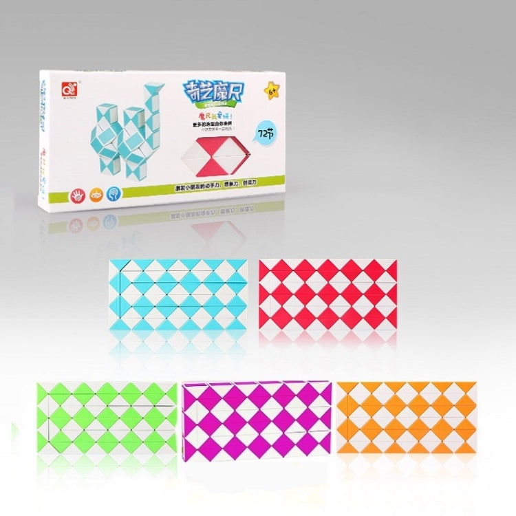Jouets Éducatifs Règle Magique 72 Segments Variés Et De Forme Spéciale Pour Enfants, Bleu Blanc, Rouge Blanc, Vert Blanc, Violet Blanc, Orange Blanc