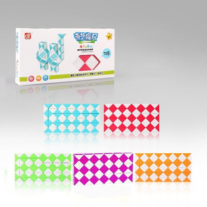 Jouets Éducatifs Règle Magique 72 Segments Variés Et De Forme Spéciale Pour Enfants, Bleu Blanc, Rouge Blanc, Vert Blanc, Violet Blanc, Orange Blanc