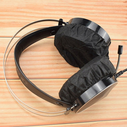50 Pairs Earphone Disposable Dust Cover Game Headset Non-Woven Protective Cover, 50 Pairs of Independent (Black), 50 Pairs of Independent (Blue)