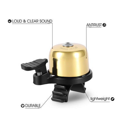 WEST BIKING YP0706048 Bicycle Copper Bell Mountain Bike Mini  Bell, West Biking Bicycle Bell(Black), West Biking Bicycle Bell(Golden)