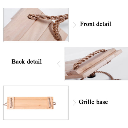 Adult Children Indoor Outdoor Wooden Swing Four Plank Swing,Random Color Delivery（Red), Wooden