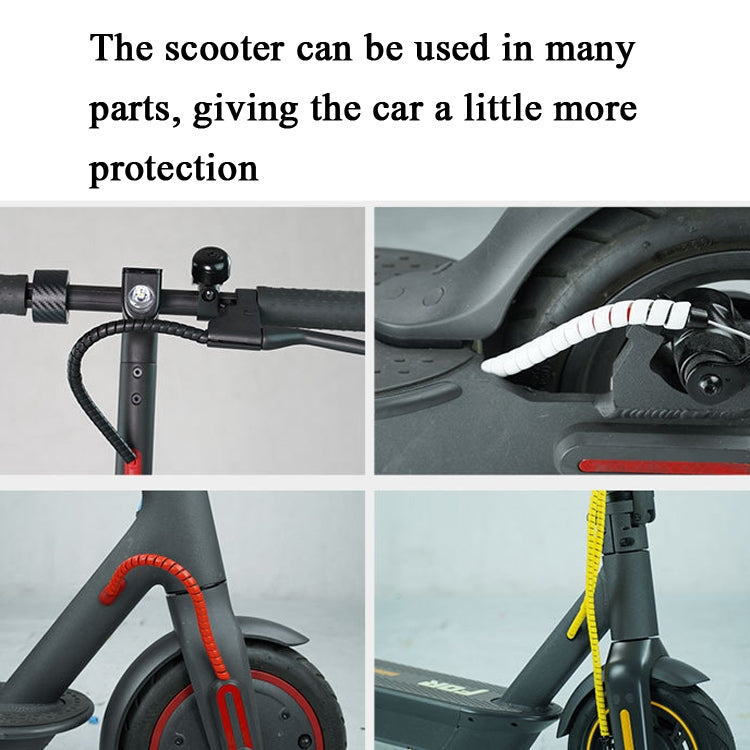 4 pièces de harnais de scooter, ligne de changement de tuyau, accessoires de tuyau d'enroulement pour Xiaomi Mijia M365, longueur de câble : 1 m, bleu, blanc, rouge, noir, jaune