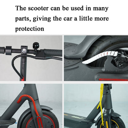4 pièces de harnais de scooter, ligne de changement de tuyau, accessoires de tuyau d'enroulement pour Xiaomi Mijia M365, longueur de câble : 1 m, bleu, blanc, rouge, noir, jaune