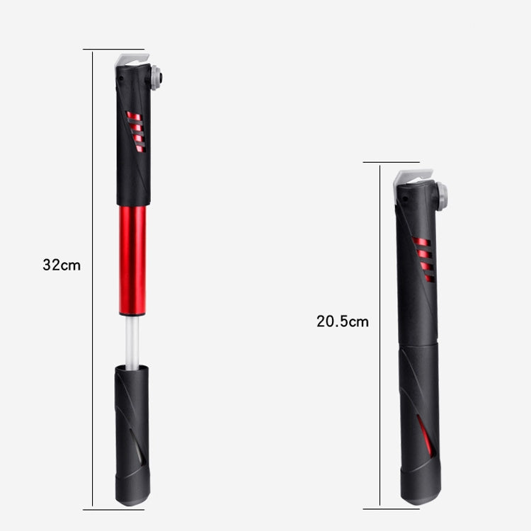 BG-Y2326 Bicycle Pump Portable Mini Home Charging Basketball Air Tube, Black Red, Black Gold, Black Blue