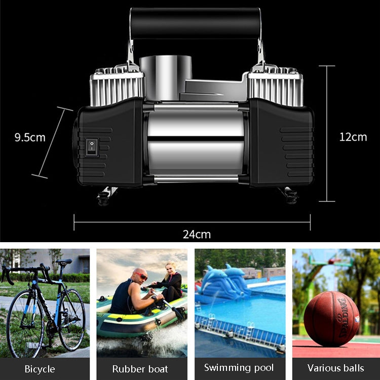 YR-106 Pompe à air gonflable 12V pour voiture, pompe à air portable pour pneus domestiques, YR-106