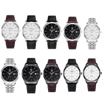 YAZOLE 308 Luminous Quartz Watch Men Watch, White Tray Brown Belt, White Tray Black Belt, Black Tray Black Belt, Black Tray Brown Belt, White Tray Silver Steel Strip, Black Tray Silver Steel Strip, Black Shell Black Tray Black Belt                     ...
