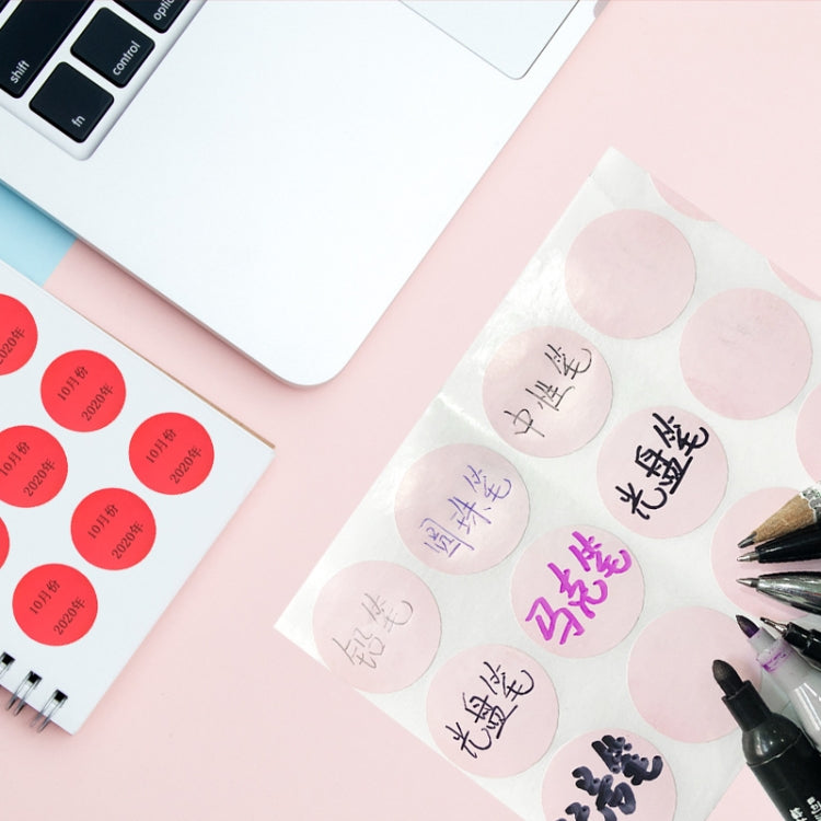 Color High-Viscosity Coated Paper Sticker Round Sticker,Random Color Delivery, Diameter 15mm, Diameter 25mm, Diameter 30mm