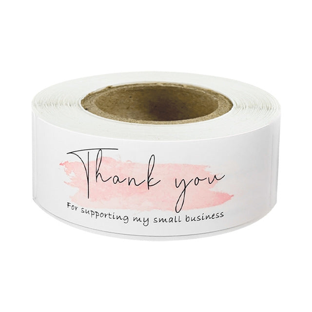 10 Rolls Rectangle Thank You Label Sticker, F106, F107, F108 White