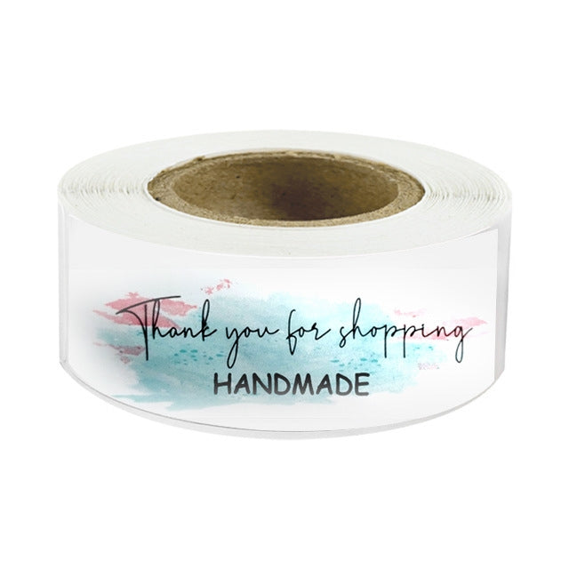 10 Rolls Rectangle Thank You Label Sticker, F106, F107, F108 White