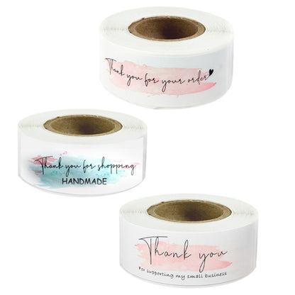 10 Rolls Rectangle Thank You Label Sticker, F106, F107, F108 White