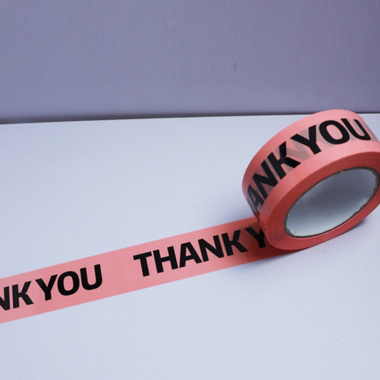 Packed Express Thank You Sealing Tape, White Bottom Black Word, Pink Bottom Black Word, Pink Bottom White Word