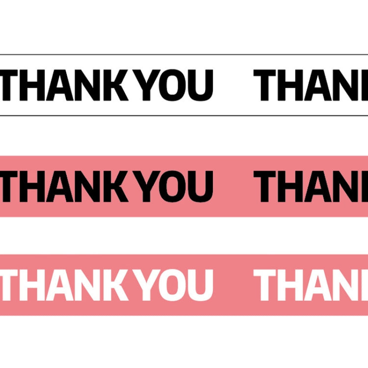 Packed Express Thank You Sealing Tape, White Bottom Black Word, Pink Bottom Black Word, Pink Bottom White Word
