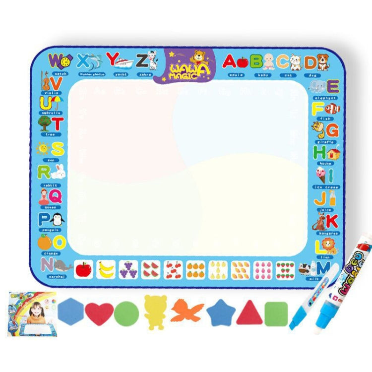 6613 Tapis de dessin à l'eau pour enfants, toile de graffitis magique à écriture colorée, taille : 100 x 70 cm, style : 2 stylos emballés, 2 stylos en boîte, 3 stylos en boîte