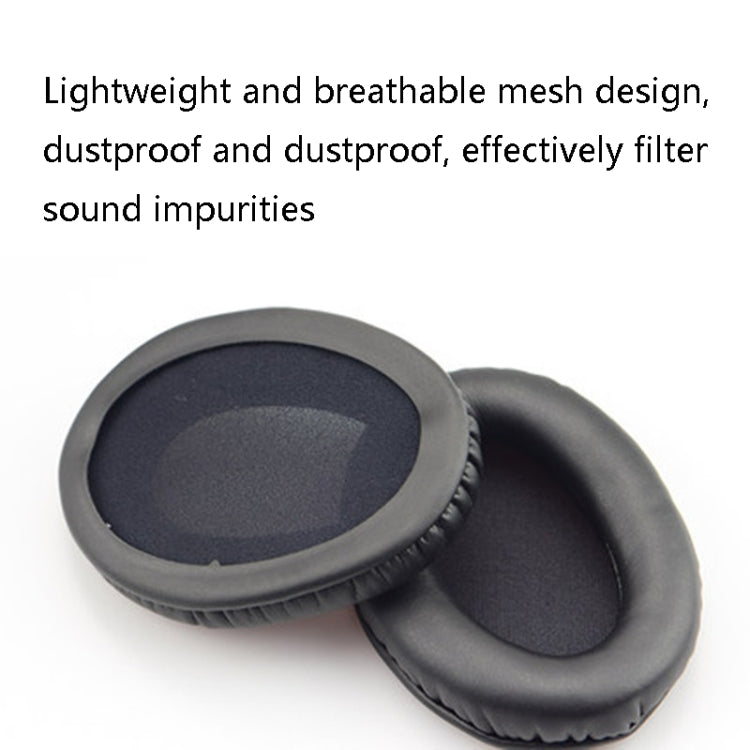2 PCS Headset Sponge Cover Ear Pad Leather Case For Kingston Cloud Silver II, Colour: Black, Black, Black Splicing, White Splicing, Grid, Lambskin Black, Lambskin White
