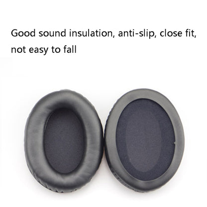 2 PCS Headset Sponge Cover Ear Pad Leather Case For Kingston Cloud Silver II, Colour: Black, Black, Black Splicing, White Splicing, Grid, Lambskin Black, Lambskin White