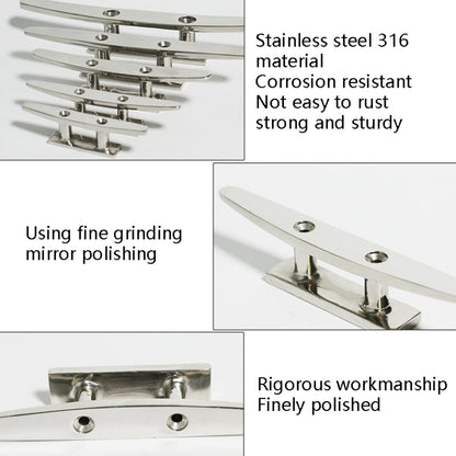 316 Stainless Steel Siamese Mooring Bollard For Marine Boat Yacht, 4 inch, 5 inch, 6 inch, 8 inch