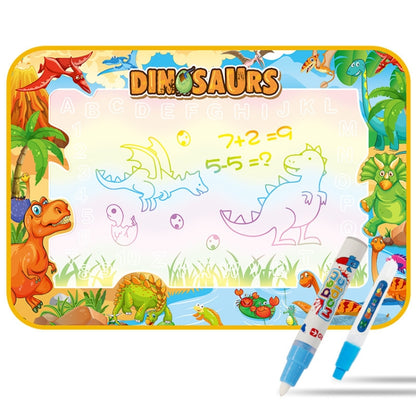 Tapis de dessin à l'eau lumineux magique pour enfants, taille : 100 x 70 cm, style :, ensemble de 2 stylos, ensemble complet