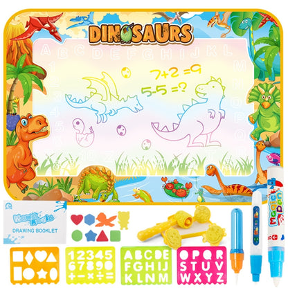 Tapis de dessin à l'eau lumineux magique pour enfants, taille : 100 x 70 cm, style :, ensemble de 2 stylos, ensemble complet