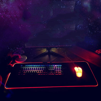 F-01 Rubber Thermal Transfer RGB Luminous Non-Slip Mouse Pad, 250x350x3mm, 250x350x4mm, 260x390x3mm, 260x390x4mm, 300x350x3mm, 300x350x4mm, 350x600x3mm, 350x600x4mm, 300x800x3mm, 300x800x4mm