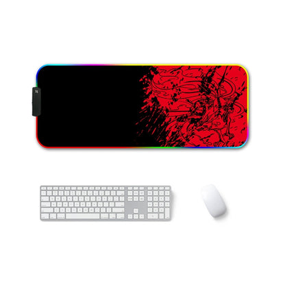 F-01 Rubber Thermal Transfer RGB Luminous Non-Slip Mouse Pad, 250x350x3mm, 250x350x4mm, 260x390x3mm, 260x390x4mm, 300x350x3mm, 300x350x4mm, 350x600x3mm, 350x600x4mm, 300x800x3mm, 300x800x4mm