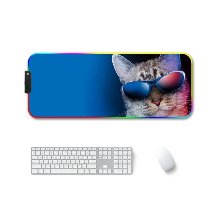 F-01 Rubber Thermal Transfer RGB Luminous Non-Slip Mouse Pad, 250x350x3mm, 250x350x4mm, 260x390x3mm, 260x390x4mm, 300x350x3mm, 300x350x4mm, 350x600x3mm, 350x600x4mm, 300x800x3mm, 300x800x4mm