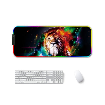 F-01 Rubber Thermal Transfer RGB Luminous Non-Slip Mouse Pad, 250x350x3mm, 250x350x4mm, 260x390x3mm, 260x390x4mm, 300x350x3mm, 300x350x4mm, 350x600x3mm, 350x600x4mm, 300x800x3mm, 300x800x4mm