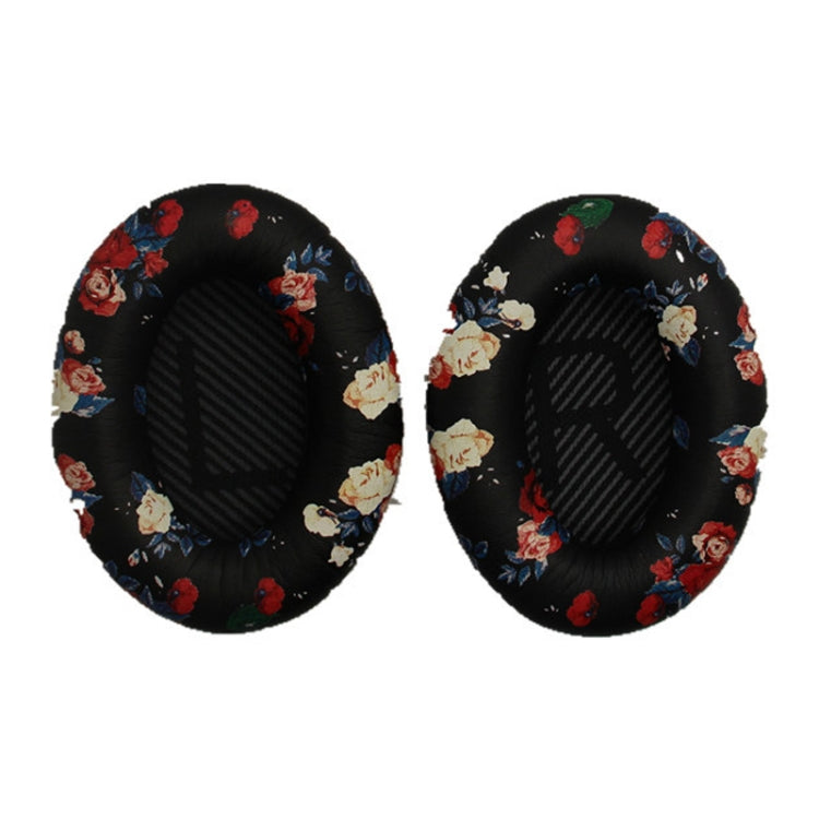 2 PCS Headset Sponge Cover For BOSE QC15 / QC3 / QC2 / QC25 / AE2 / AE2i, Print Color + Blue LR, White + Blue LR, Print Color + Black, Black + Black, White + Black, Print Color + Gray, Khaki  + Gray, Coffee  + Gray, White  + Gray, Gray  + Gray���������...