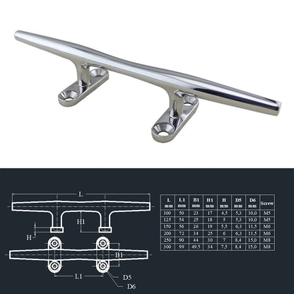 316 Stainless Steel Heavy Round Cable Bolt Yacht Bollard Shofar Pile For Boat, 100mm 4inch, 125mm 5inch, 150mm 6inch, 200mm 8inch, 250mm 10inch, 300mm 12inch