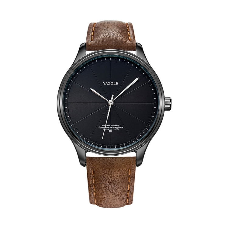 YAZOLE 503 Simple Line Pattern Dial Men Quartz Watch, Silver Shell Black Tray Black Belt, Silver Shell White Tray Black Belt, Silver Shell Black Tray Brown Belt, Silver Shell White Tray Brown Belt, Black Shell Black Tray Black Belt                     ...