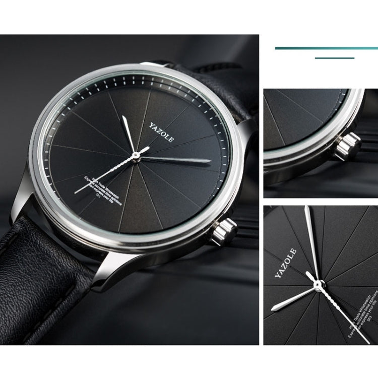 YAZOLE 503 Simple Line Pattern Dial Men Quartz Watch, Silver Shell Black Tray Black Belt, Silver Shell White Tray Black Belt, Silver Shell Black Tray Brown Belt, Silver Shell White Tray Brown Belt, Black Shell Black Tray Black Belt                     ...