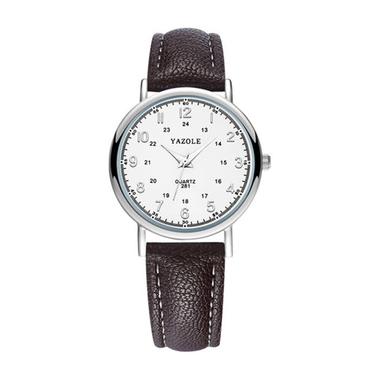 Montre à quartz YAZOLE 281 à double cadran numérique, style rétro simple, pour couple, avec petit plateau noir et bracelet marron, petit plateau blanc et bracelet marron, petit plateau blanc et bracelet blanc, petit plateau blanc et bracelet noir, petit plateau blanc et bracelet rouge, petit plateau noir et bracelet noir…