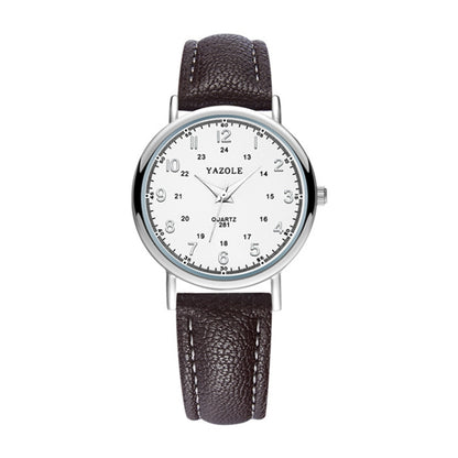 YAZOLE 281 Dual Digital Dial Simple Retro Business Couple Quartz Watch, Small Black Tray Brown Belt, Small White Tray Brown Belt, Small White Tray White Belt, Small White Tray Black Belt, Small White  Tray Red Belt, Small Black  Tray Black Belt        ...