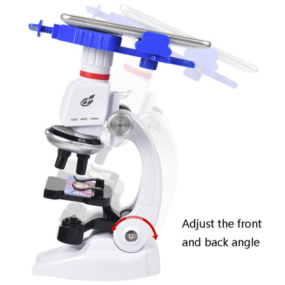 Students Scientific Experimental Equipment Biological Microscope, Style:, C2156 With Phone Holder, C2155