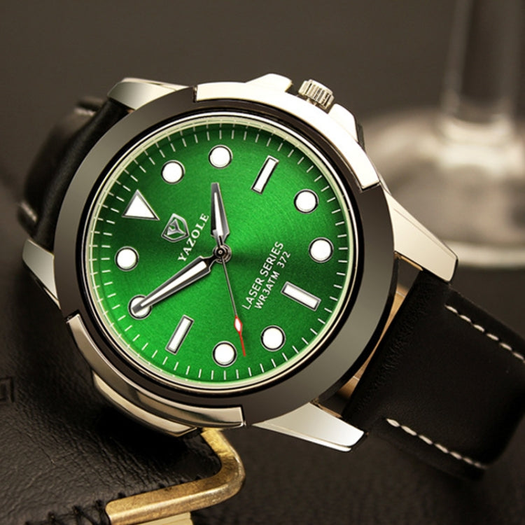 YAZOLE 372 Montre de sport homme Lumineuse Simple Montre à quartz, Cadran noir Bracelet noir, Cadran noir Bracelet marron, Cadran bleu Bracelet noir, Cadran bleu Bracelet marron, Cadran vert Bracelet noir, Cadran vert Bracelet marron