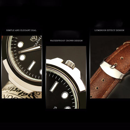 YAZOLE 372 Montre de sport homme Lumineuse Simple Montre à quartz, Cadran noir Bracelet noir, Cadran noir Bracelet marron, Cadran bleu Bracelet noir, Cadran bleu Bracelet marron, Cadran vert Bracelet noir, Cadran vert Bracelet marron